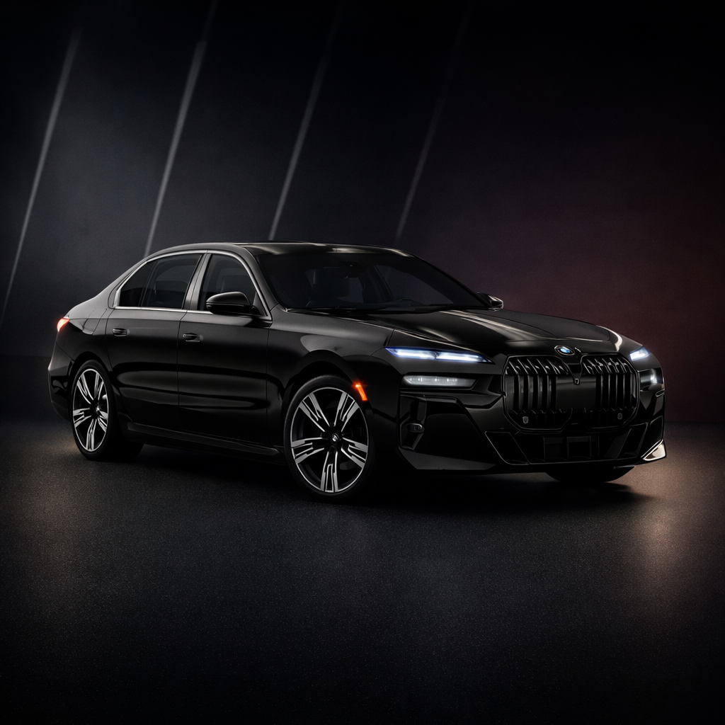 BMW i7 2025 - Black exterior luxury sedan